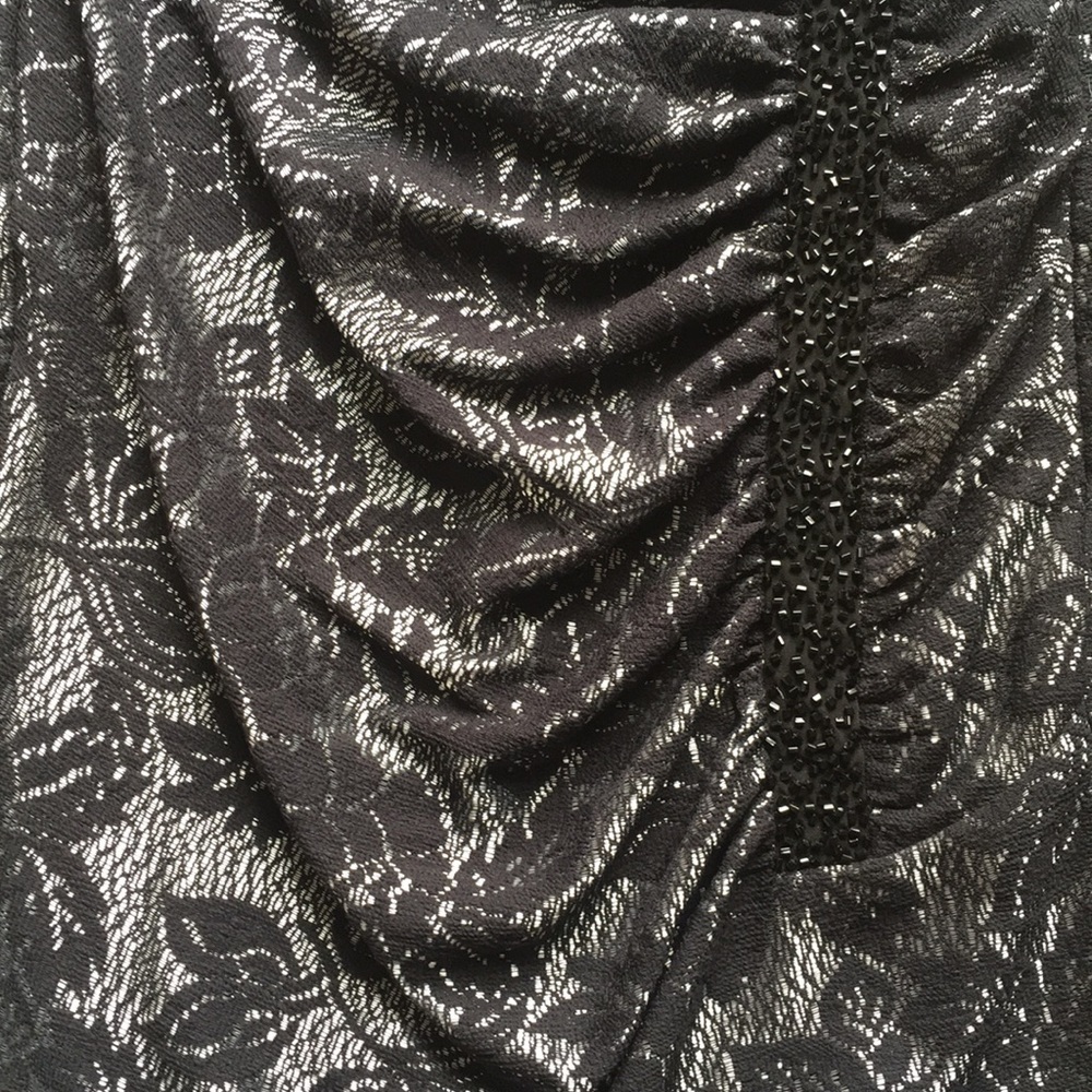 Black Lace Strapless Dress - Picture 3 of 6